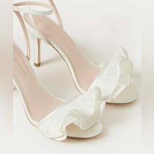 Estella Pearl Ruffle Heeled Sandal
